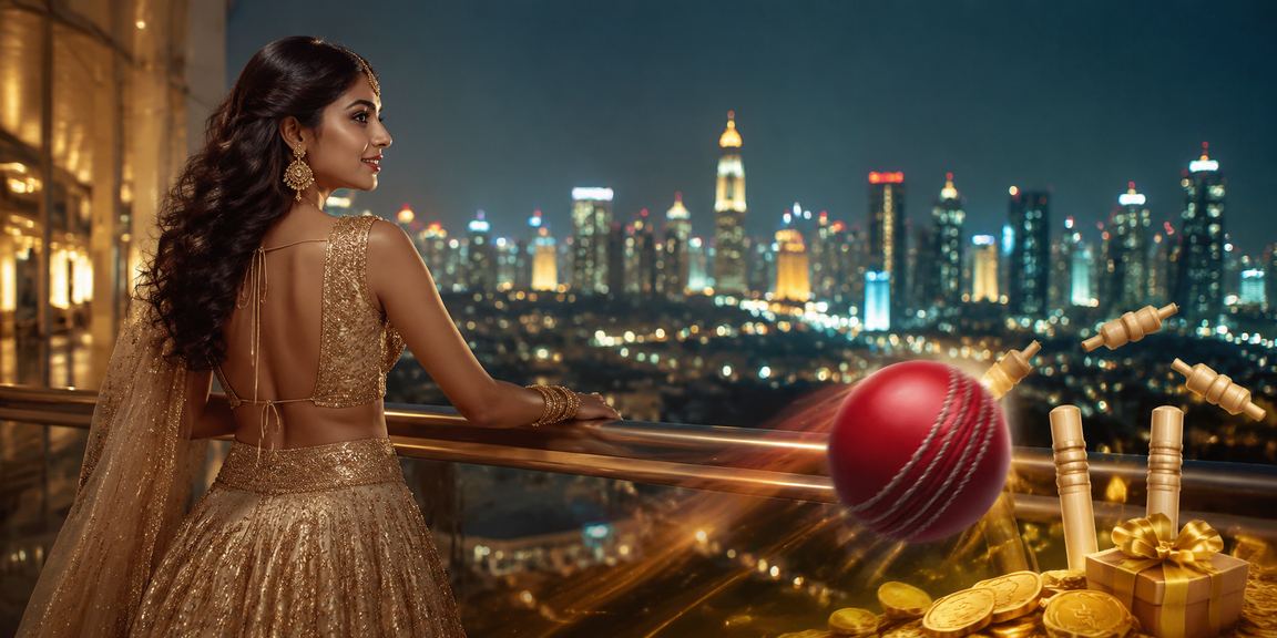 Women dressed in Lehenga participating at cricket betting event in India